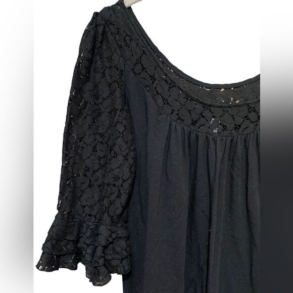 MODA INTERNATIONAL Lace Trim Dress XS Black - Picture 3 of 8